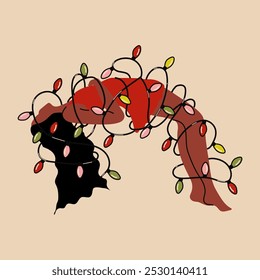 A person experiences sadness and unhappiness during the Christmas holidays. Psychology concept