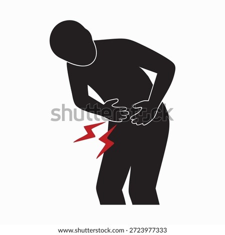 A person experiencing acute abdominal pain or severe stomach ache