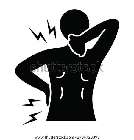 Person experiencing severe back pain with radiating discomfort and tension