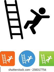 Person Falling Off A Ladder Icon