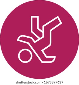 Person Falling Over Outline Icon