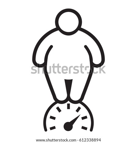 ?verweight person. Fat man. Vector illustration.