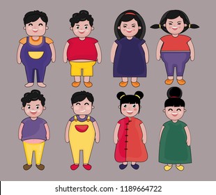 person fat set