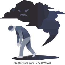 Person feeling anxious and depressed
