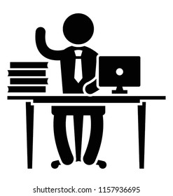 
A person with the files and computer showing the concept of bookkeeping 
