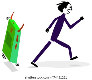 Person flees cellphone.