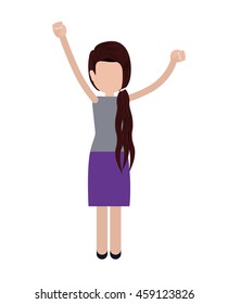 person with gestures of protest isolated icon design, vector illustration  graphic 