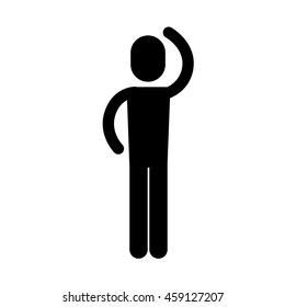 person with gestures of protest isolated icon design, vector illustration  graphic 