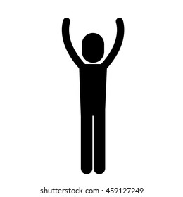 person with gestures of protest isolated icon design, vector illustration  graphic 