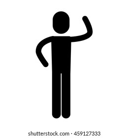 person with gestures of protest isolated icon design, vector illustration  graphic 
