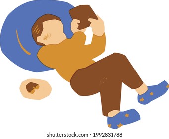 la persona tiene un descanso en la habitación