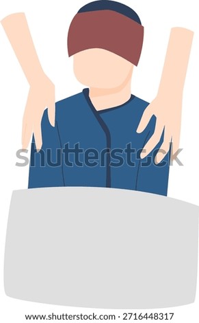 Person Getting Haircut Illustration Vector