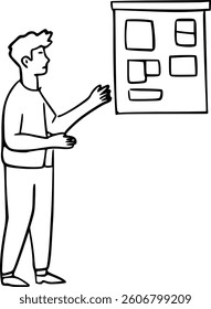 Person giving a presentation, perfect for business and educational themes.