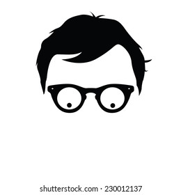 Person with glasses vector illustration
