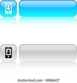 Person glossy square web buttons.