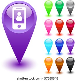 Person glossy web buttons.