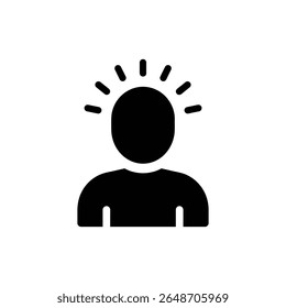 Person with Glow Above Head for Positive Energy and Inspiration