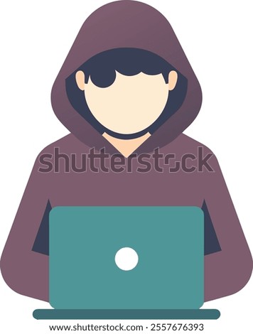 Person hacking, Hacker hacking laptop