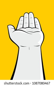 Person hand begging