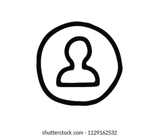 person hand drawn icon , designed for web and app