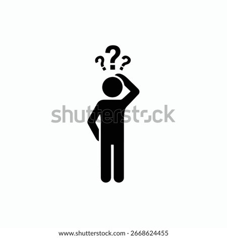 A person with a hand on their head, surrounded by question marks, suggesting a state of confusion or contemplation.