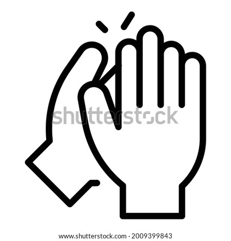 Person handclap icon outline vector. Hand clap support. People applause
