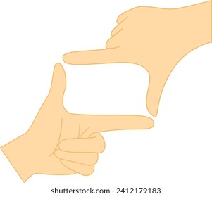 Person hands showing cropping composition gesture