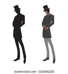 person with hat, vector graphics artwork