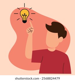 Person Having a Brilliant Idea or Thought
