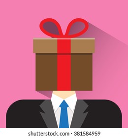 person head  gift icon vector illustration eps 10