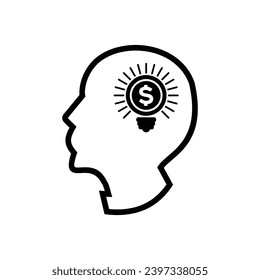 	
person head sign and lamp represent businessman intelligence for office and web icon	
