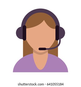 person with headset ecommerce or customer service icon image 