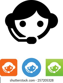 Person with headset icon