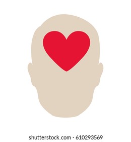 person heart brain icon, vector illustration design