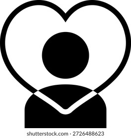Icono de la persona y del anillo del corazón