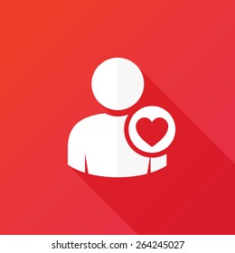 Person Heart. User Favorite Icon