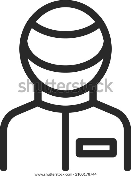 Person in helmet\
avatar. Racer icon. Car\
pilot