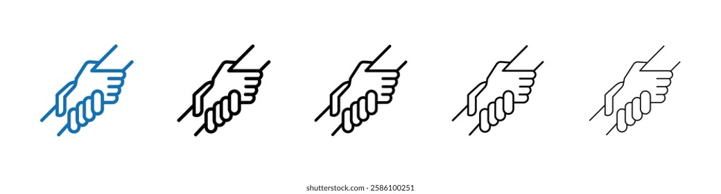 Person help someone icon Outline vector logo for web ui