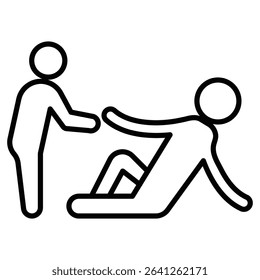 Person help someone icon simple flat icon vector symbol
