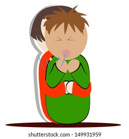 person helping to expel a foreign object of a drowned man