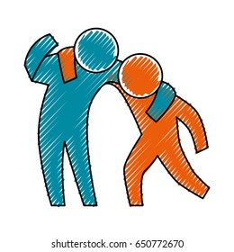 Person helping someone
