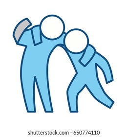 Person helping someone