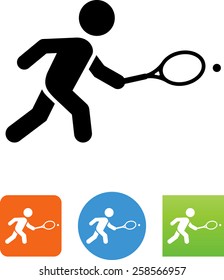 Person hitting a tennis ball / Forehand icon