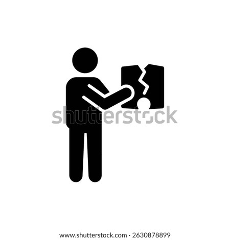 Person Holding Broken Piece Representing the Healing Process