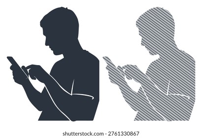 Person holding cell phone. typing message. browsing internet. digital communication.