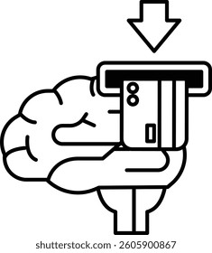 A person holding a credit card in their hand. The image is black and white and has a simple, minimalist design. The idea behind the image is to convey the concept of using a credit card for payment