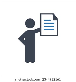Persona con un icono de documento