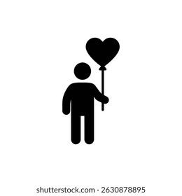 Person Holding Heart Balloon Symbolizing Lightness and Love