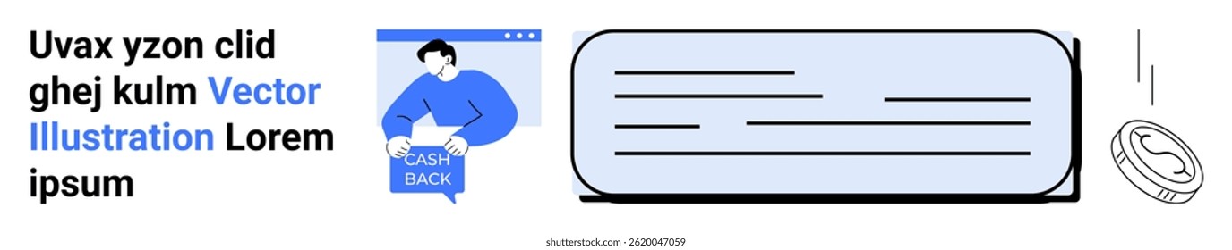 Person holding Learn More sign, text box, currency coin. Ideal for web design, marketing, finance, business presentations, educational content, e-commerce, call-to-action strategies. Landing page