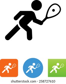 Person holding a racket icon